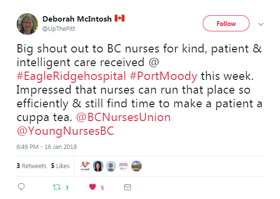 Deborah McIntosh's post on Twitter