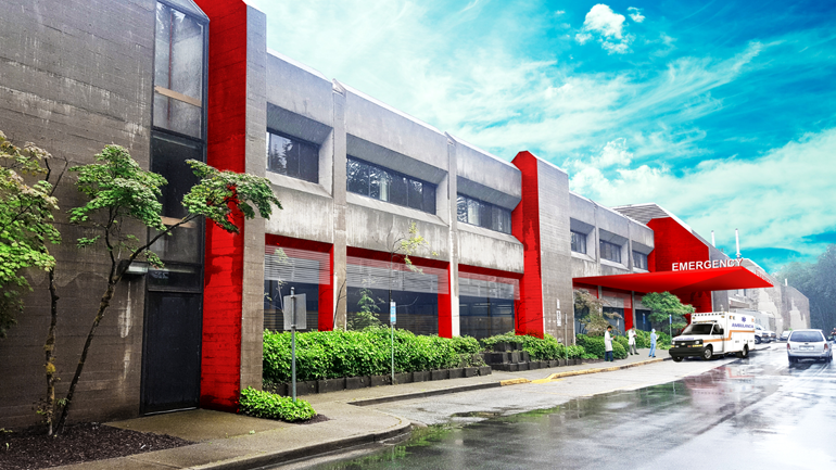 Render of Eagle Ridge Hospital Emergency Department