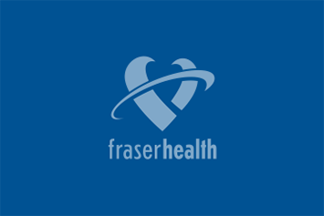 Fraser Health logo with blue background