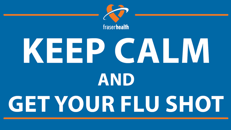Keep calm and get your flu shot graphic