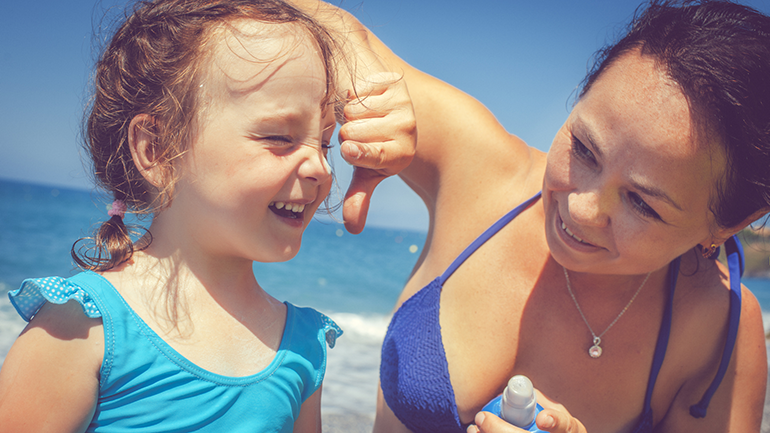 Applying Sunscreen