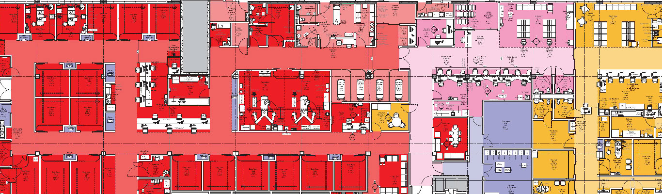 Map of the hospital construction