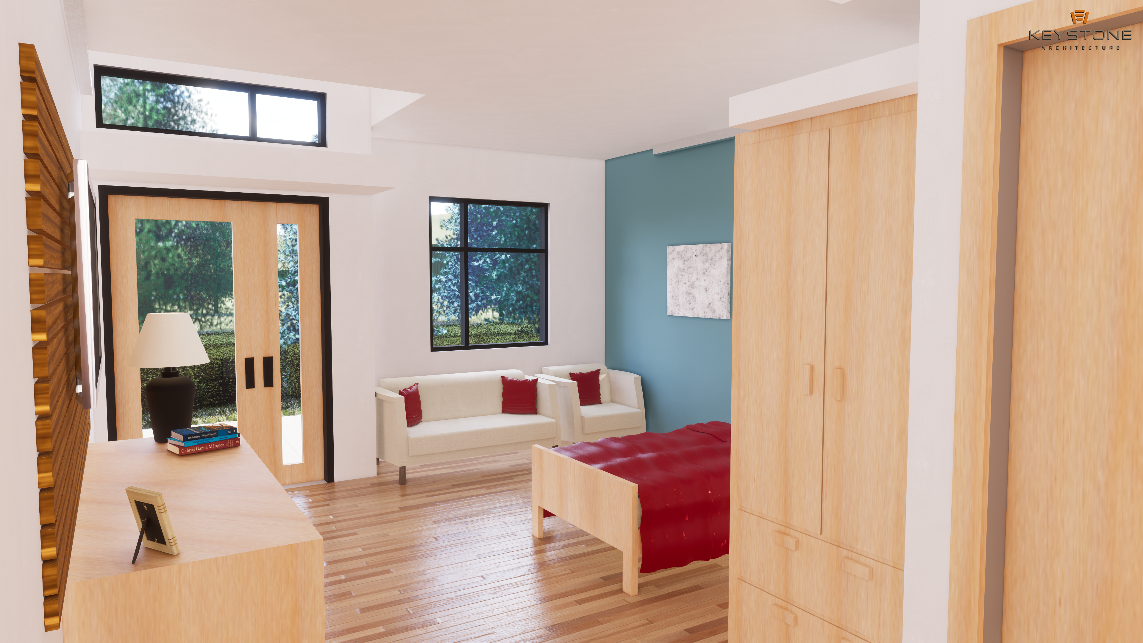 A rendering of a patient suite at Langley Hospice