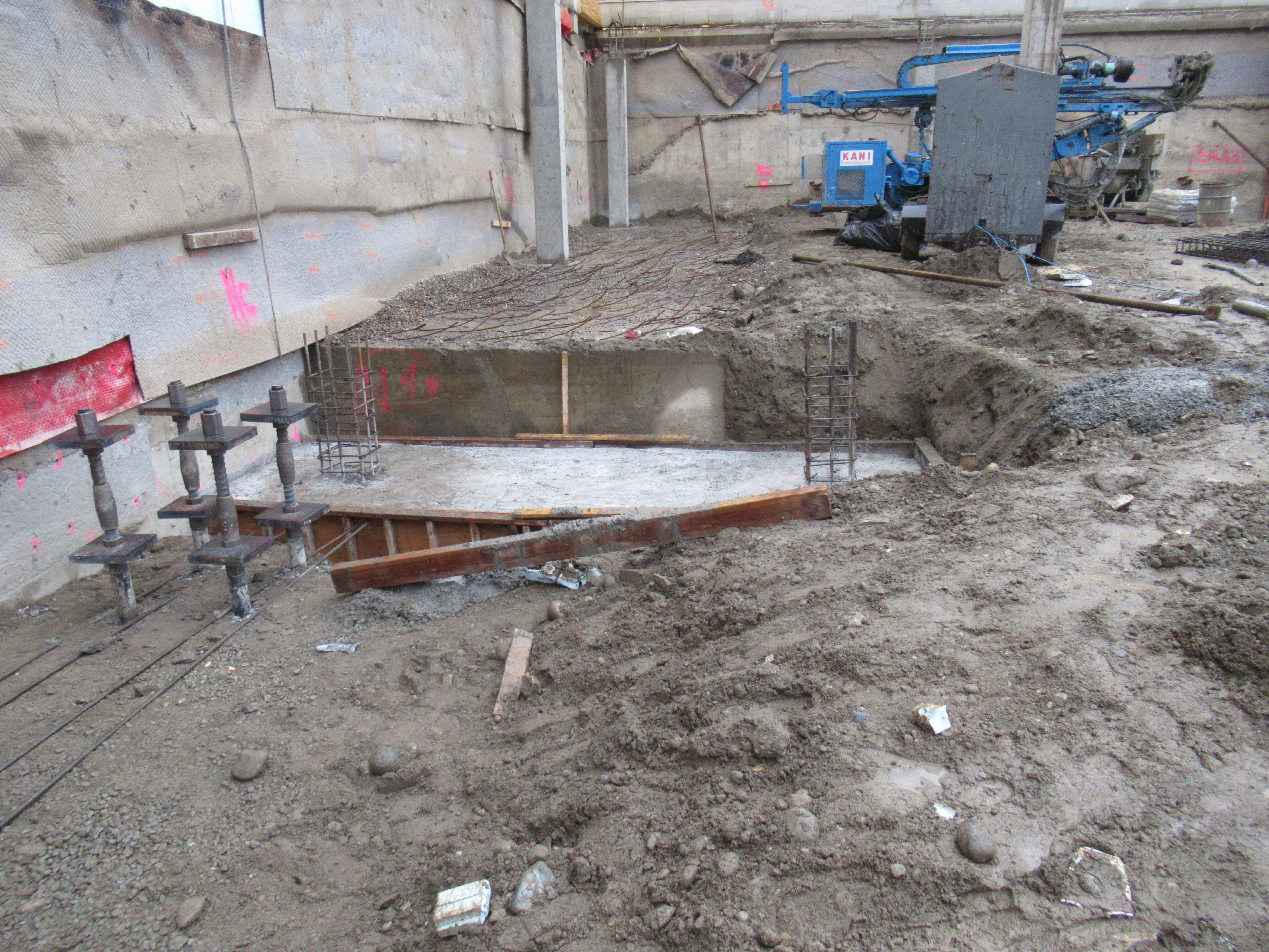 Mechanical and plumbing work in a deep excavation site – 12/16/19